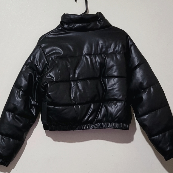 Faux leather bomber jacket. - Picture 1 of 6